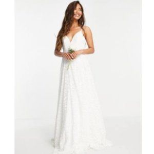 ASOS Ariana Lace Cami Wedding Dress with Full Skirt